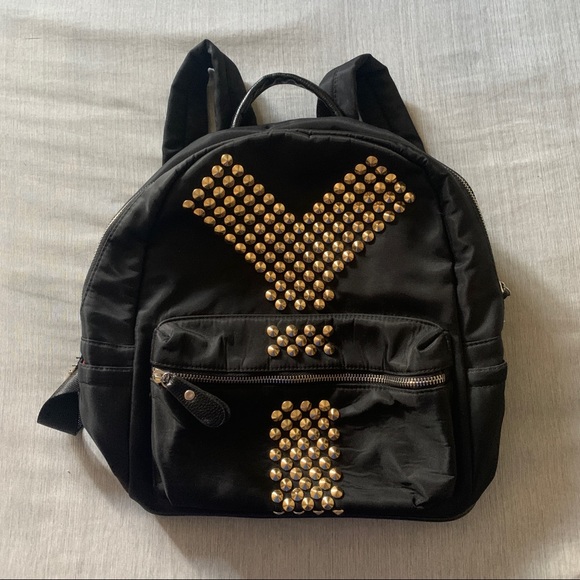 COPY - Black and Gold Studded Backpack - Picture 1 of 4